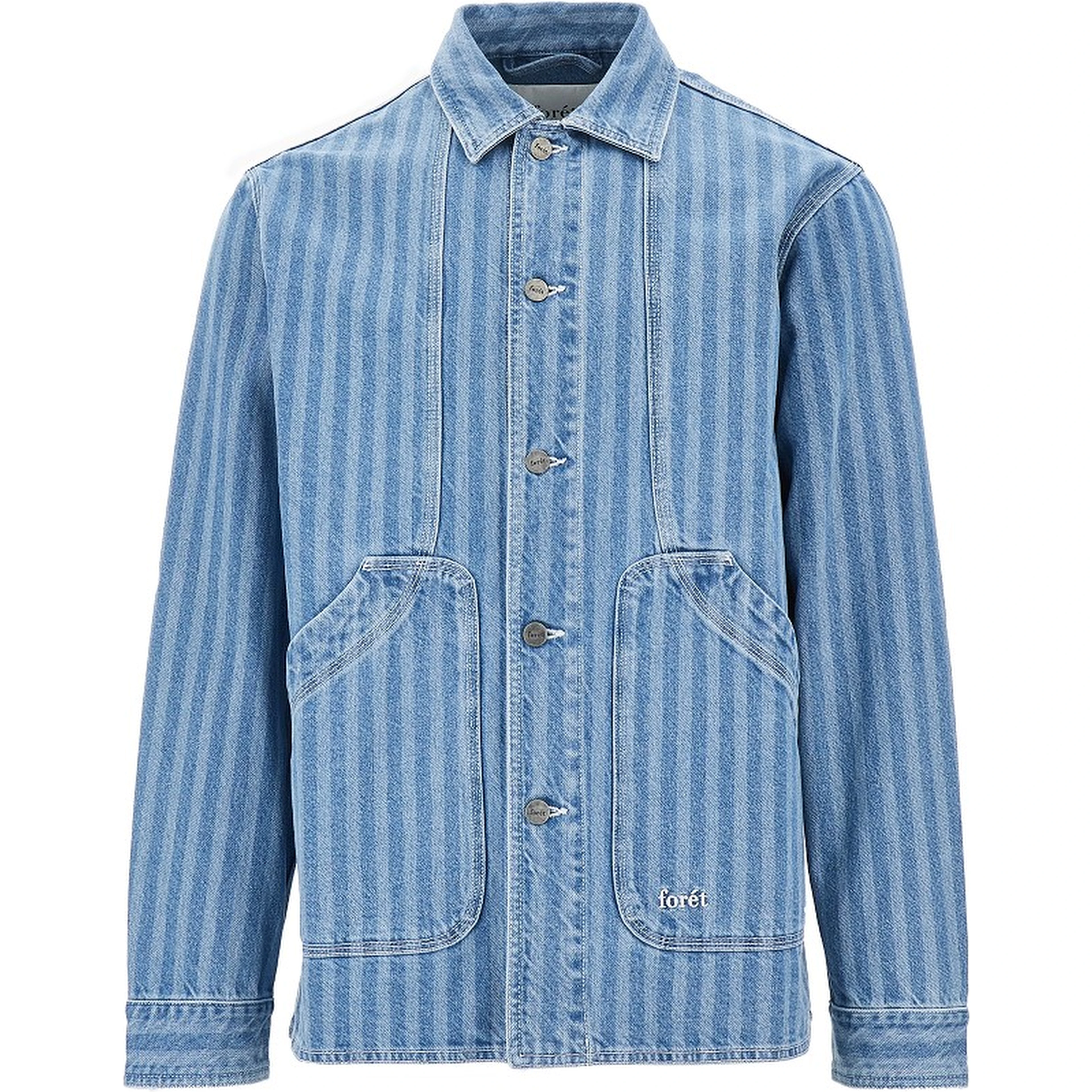 'Berry' striped denim overshirt