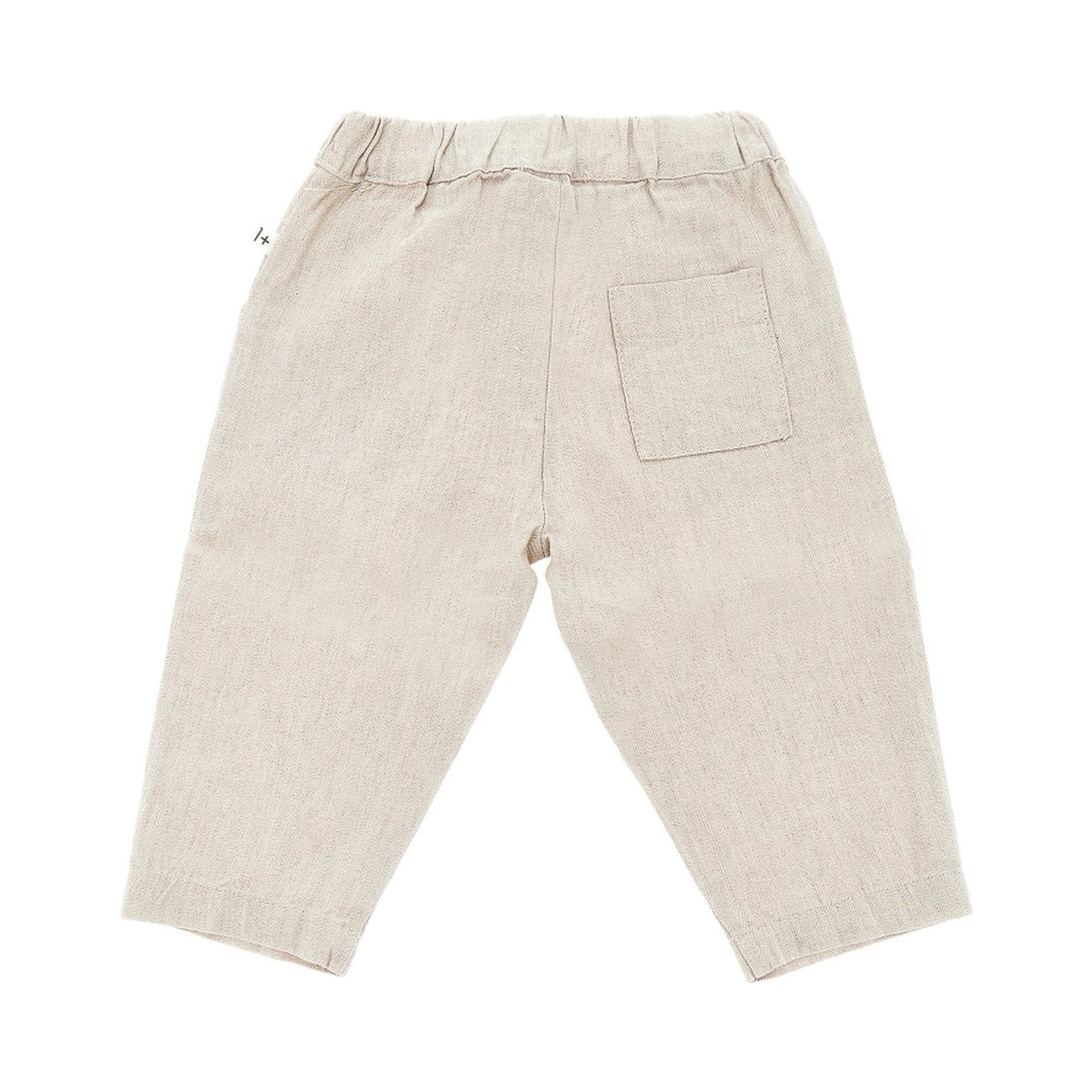Linen and cotton pants with darts