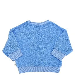Cotton-blend towel fabric sweatshirt