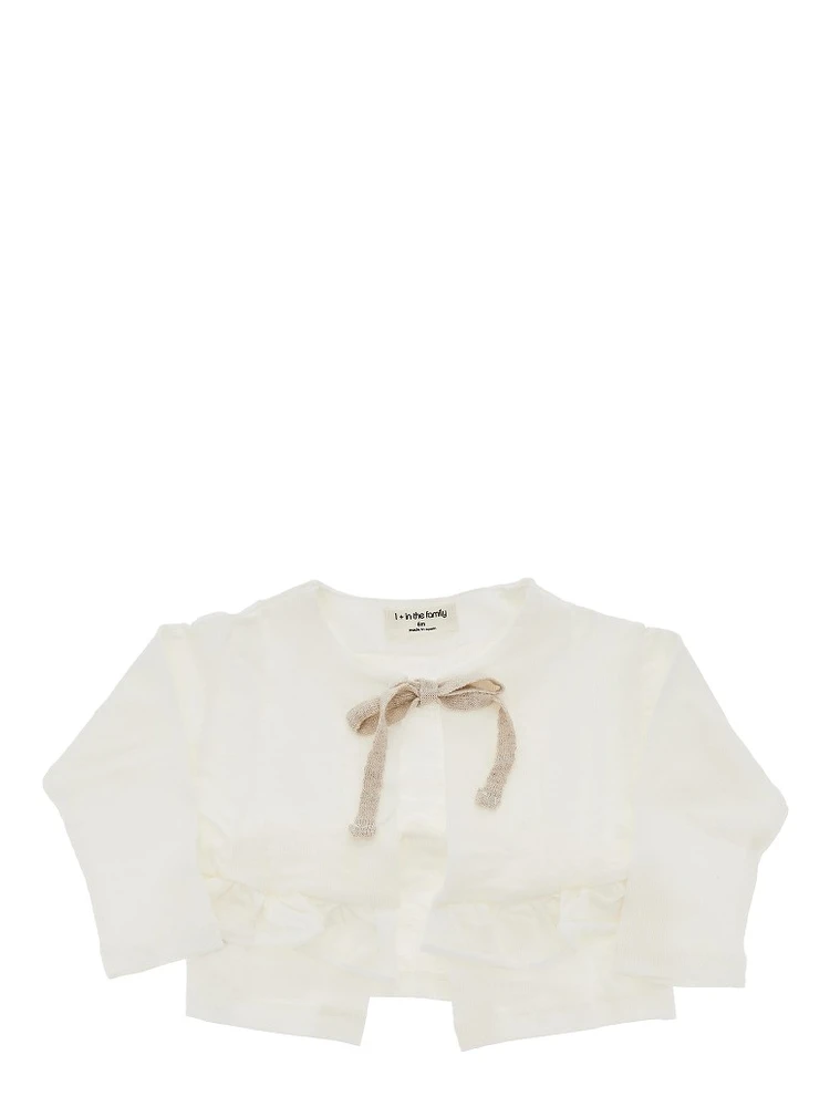 Linen jersey cardigan