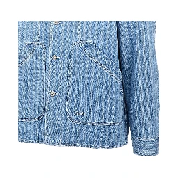 'Berry' striped denim overshirt
