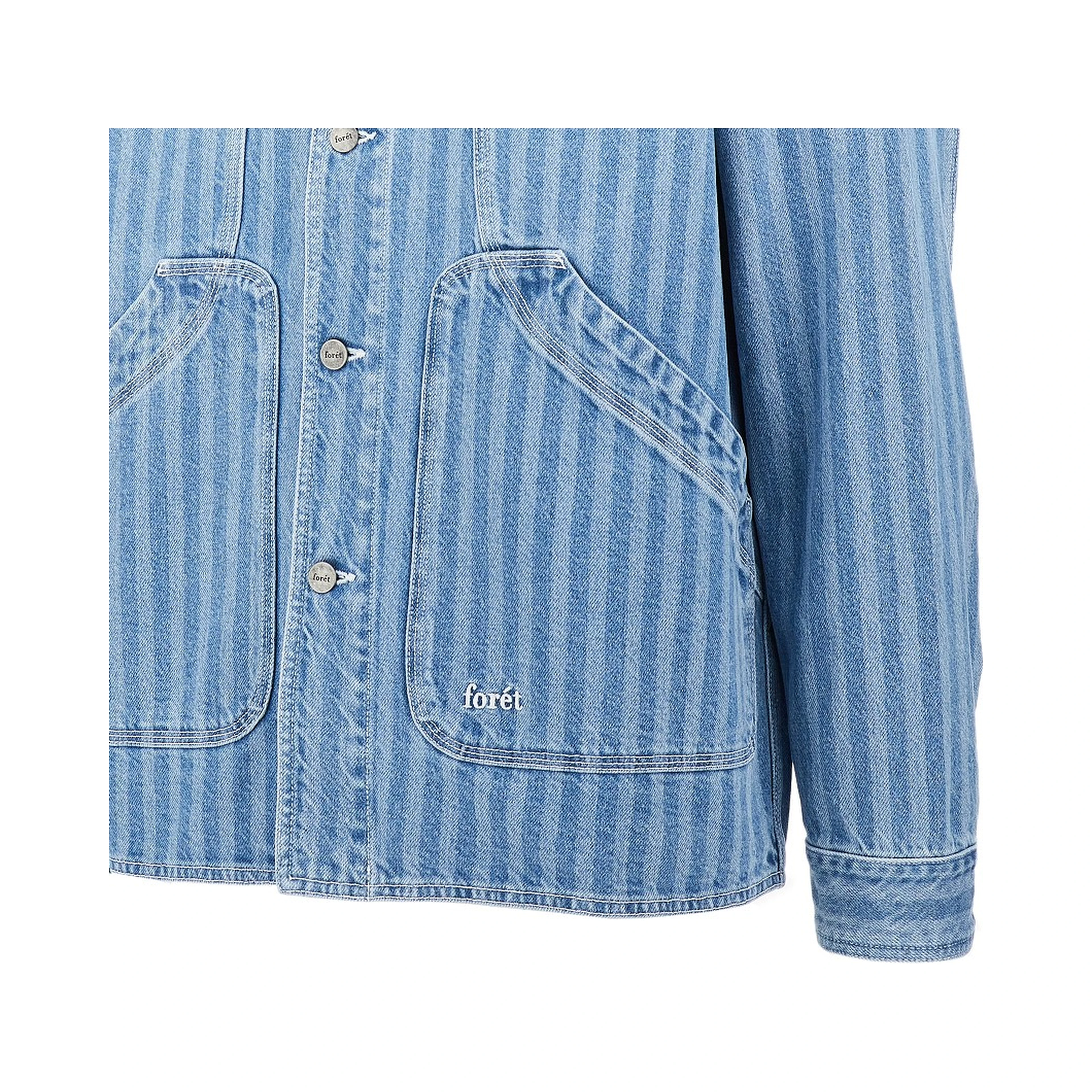 'Berry' striped denim overshirt
