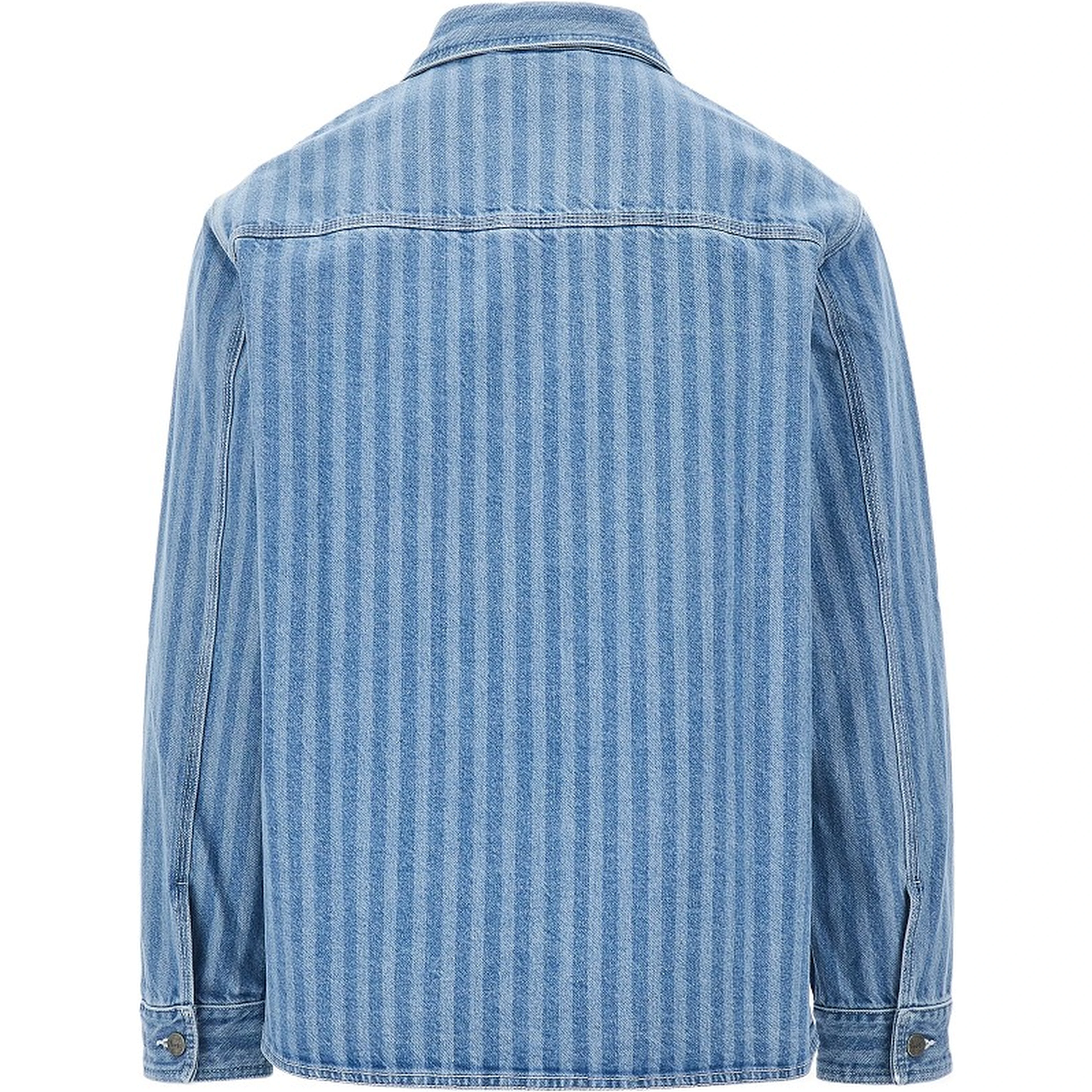 'Berry' striped denim overshirt
