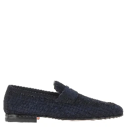 'Carlo' suede leather penny loafers