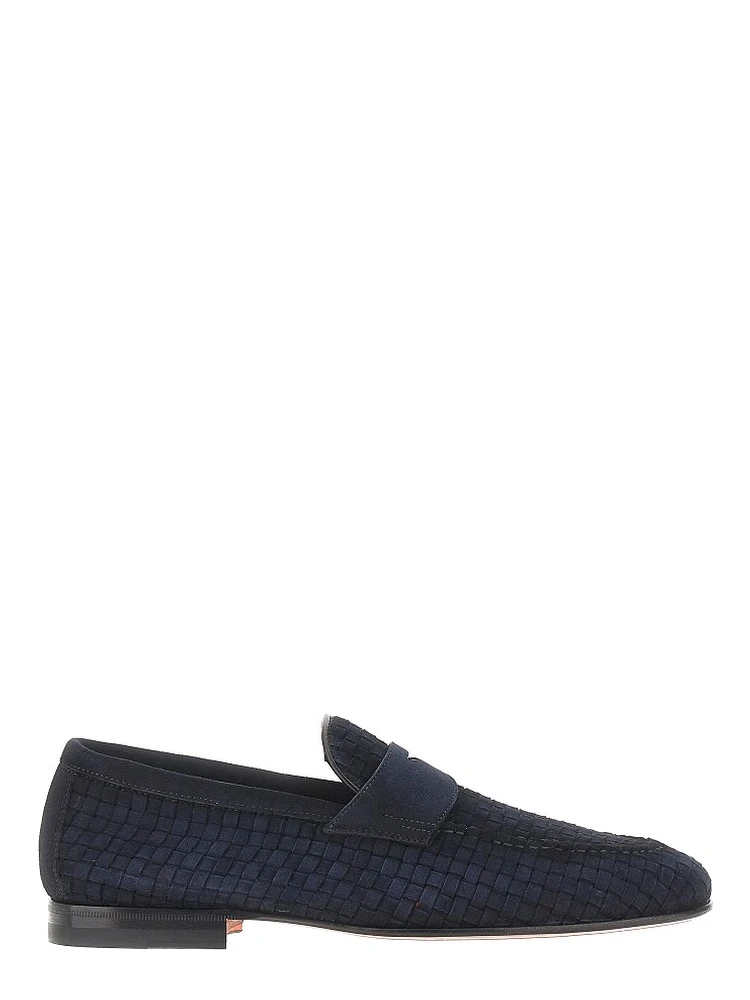 'Carlo' suede leather penny loafers