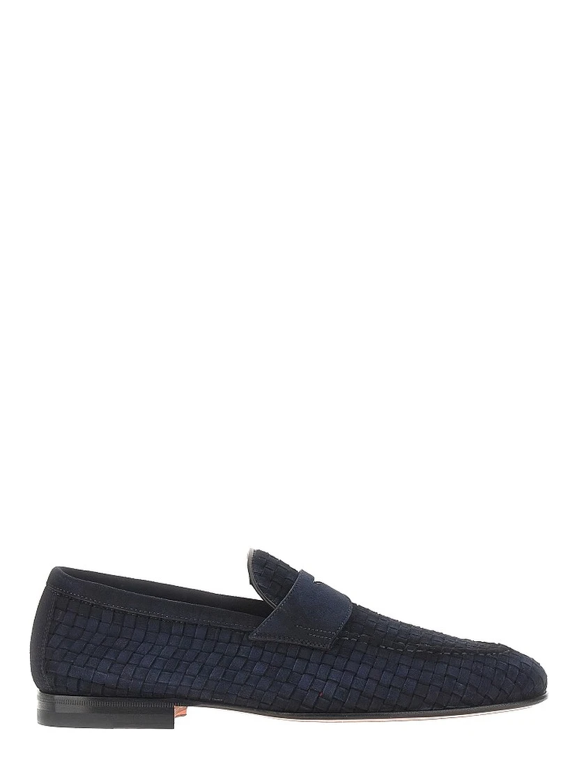 'Carlo' suede leather penny loafers