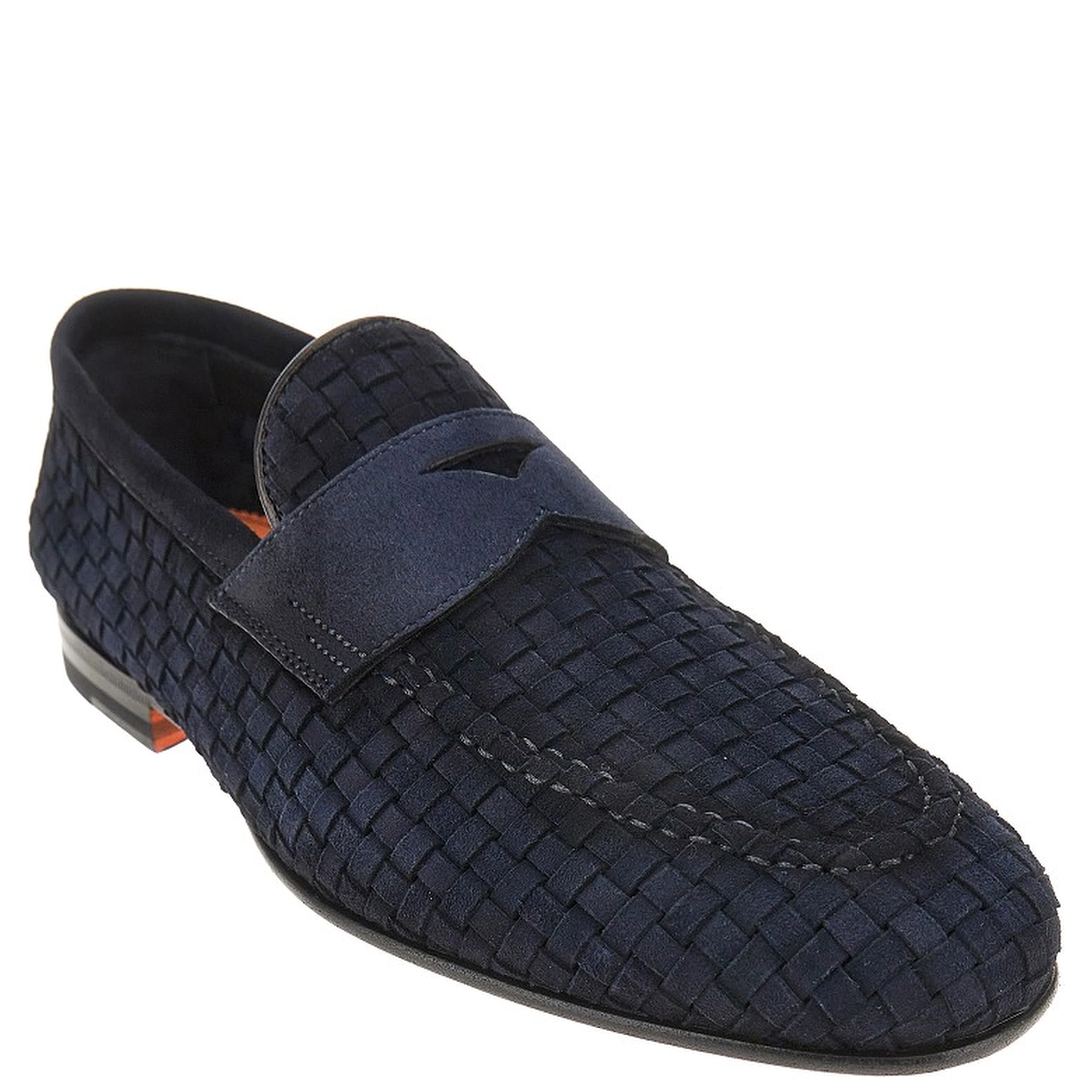 'Carlo' suede leather penny loafers