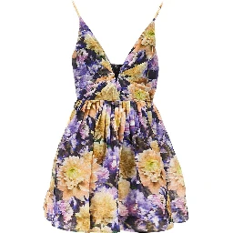 'Luna' floral organdy mini dress