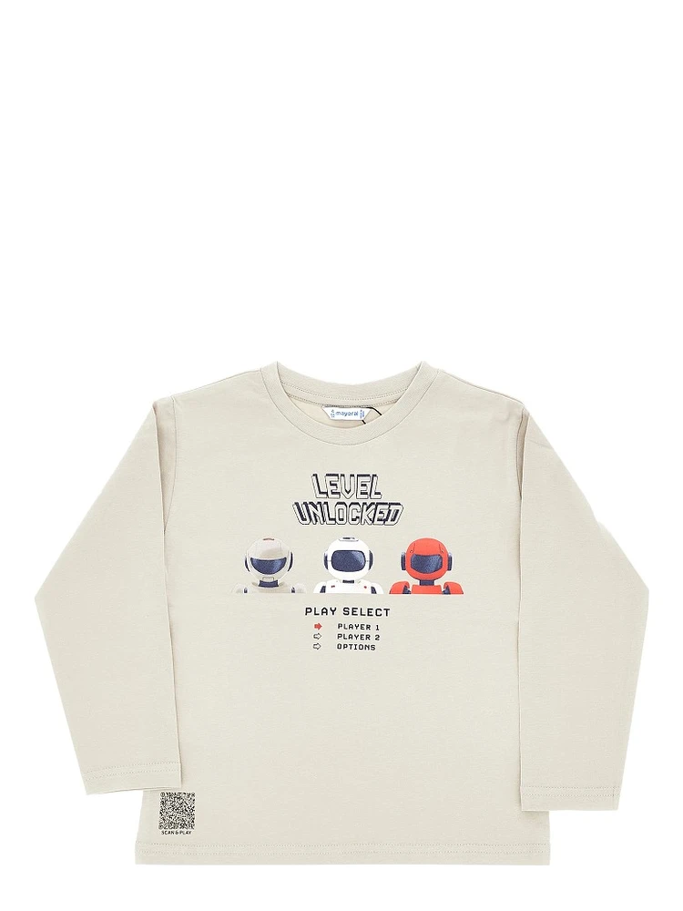 Long-sleeved T-shirt with print