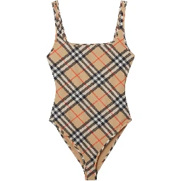 Swimsuit with Check motif