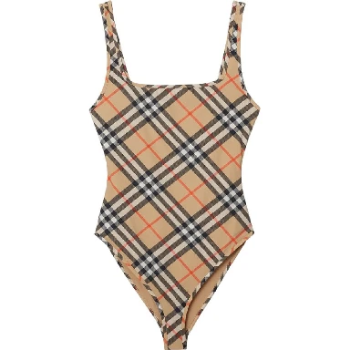 Swimsuit with Check motif