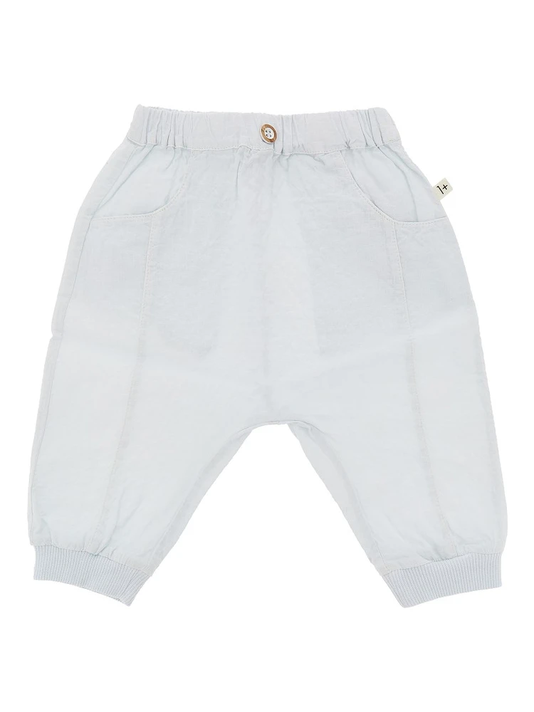 Stretch cotton seersucker pants