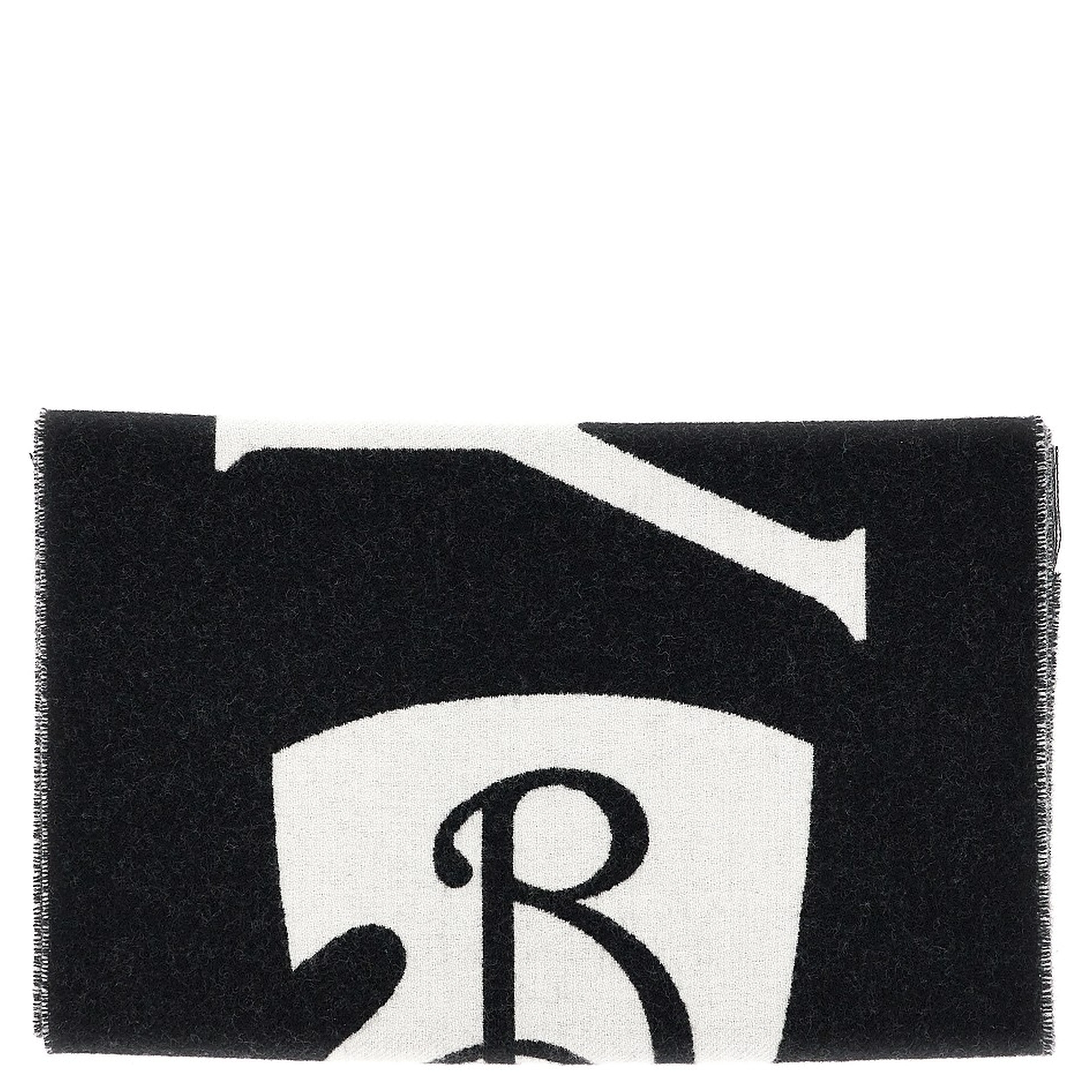 Jacquard logo wool scarf