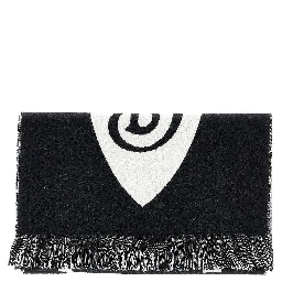 Jacquard logo wool scarf