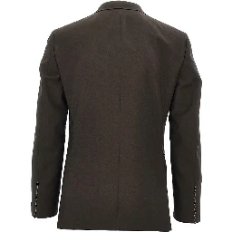 Wool suit with satin details
