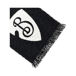 Jacquard logo wool scarf