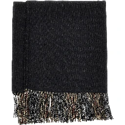 Check wool reversible cape