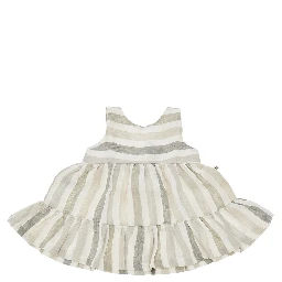 Striped linen baby dress