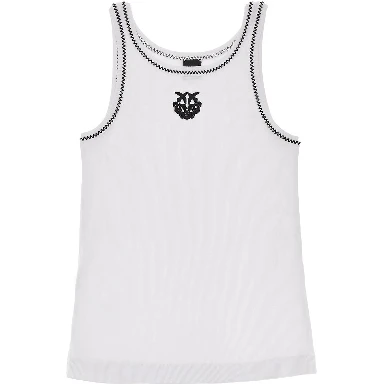 Love Birds embroidery ribbed tank top