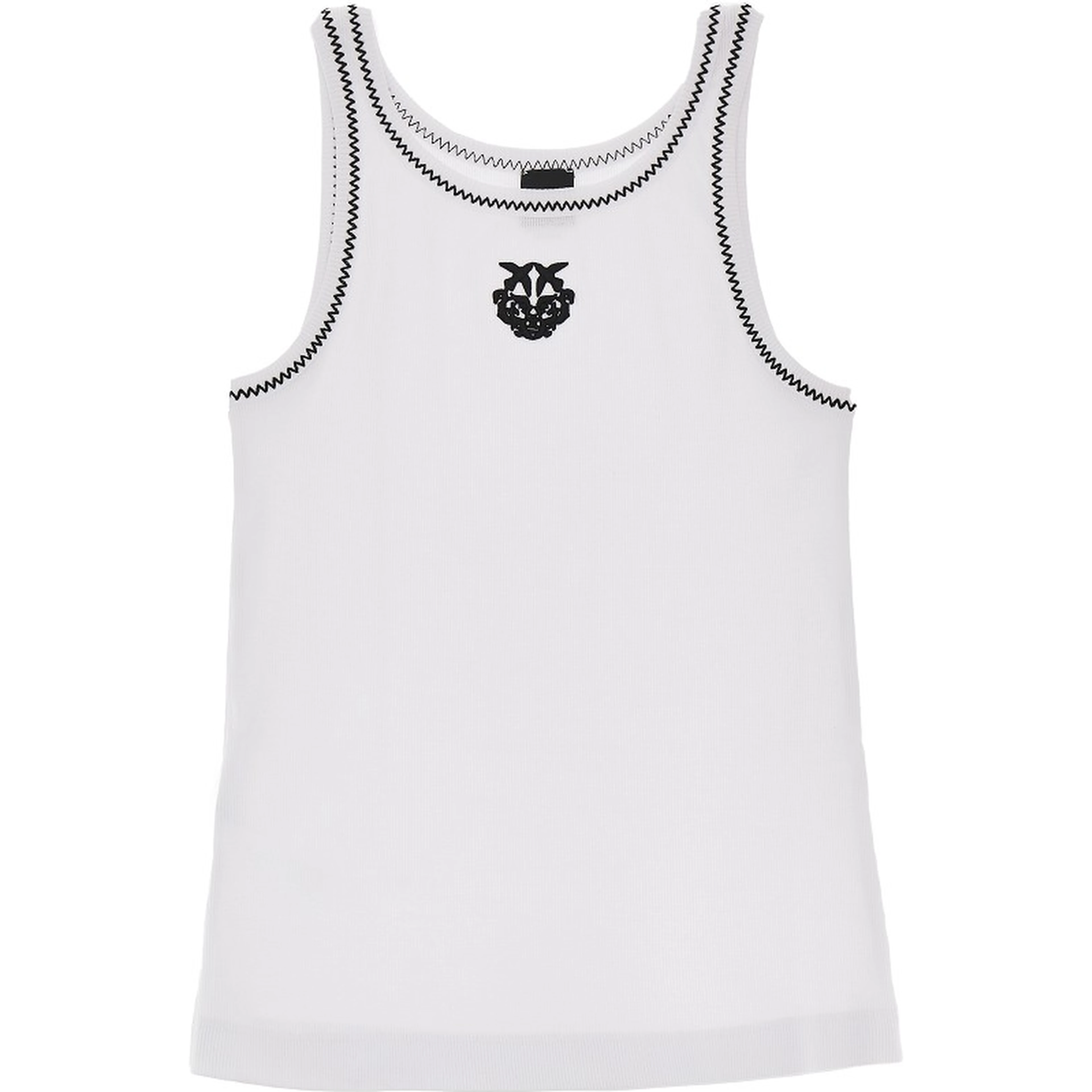 Love Birds embroidery ribbed tank top