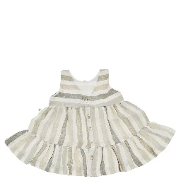 Striped linen baby dress