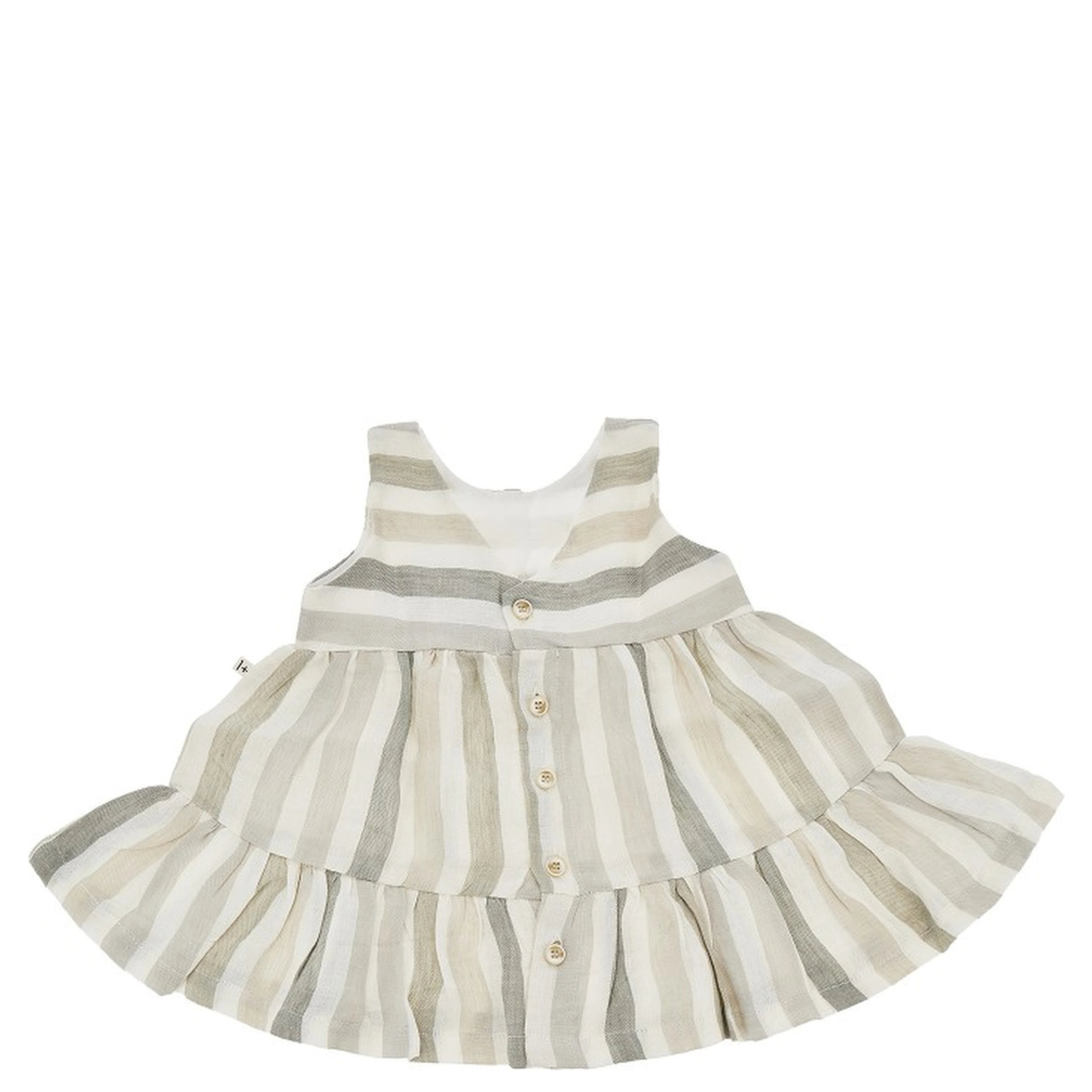 Striped linen baby dress