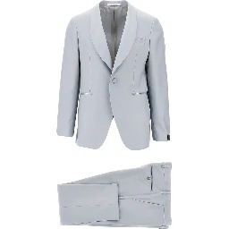 Virgin wool single-breasted tailored suit