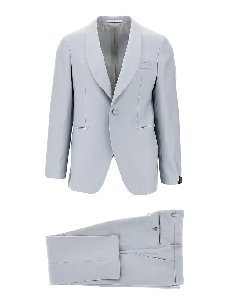 Virgin wool single-breasted tailored suit