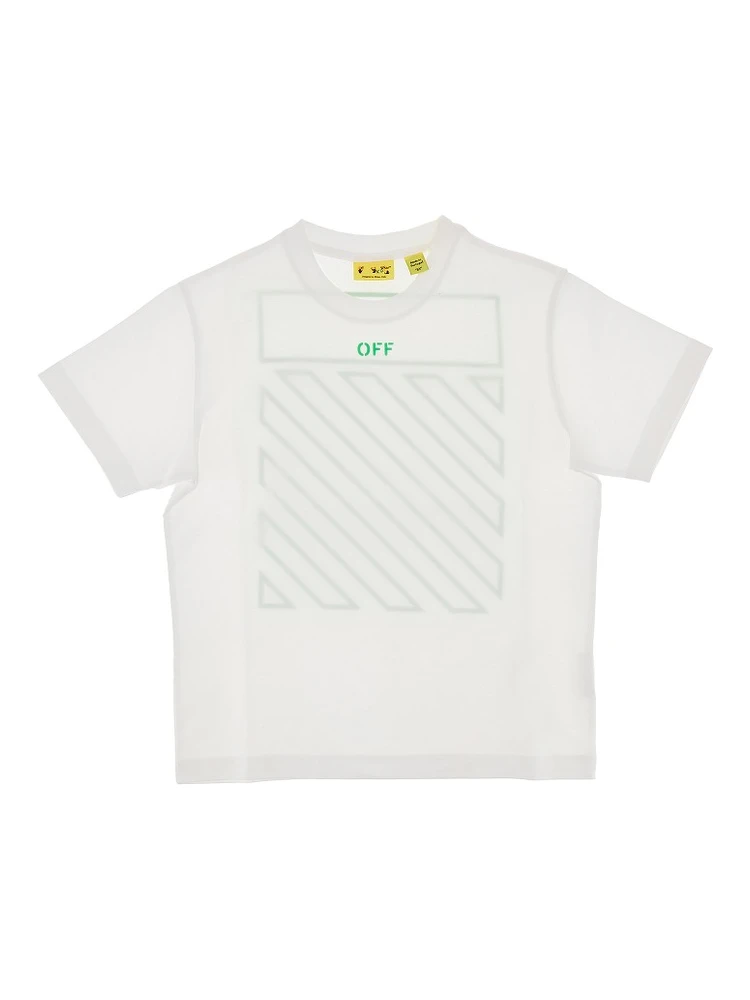 Cotton T-shirt with 'Off Diag' print
