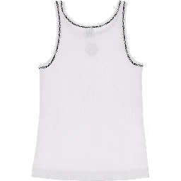 Love Birds embroidery ribbed tank top