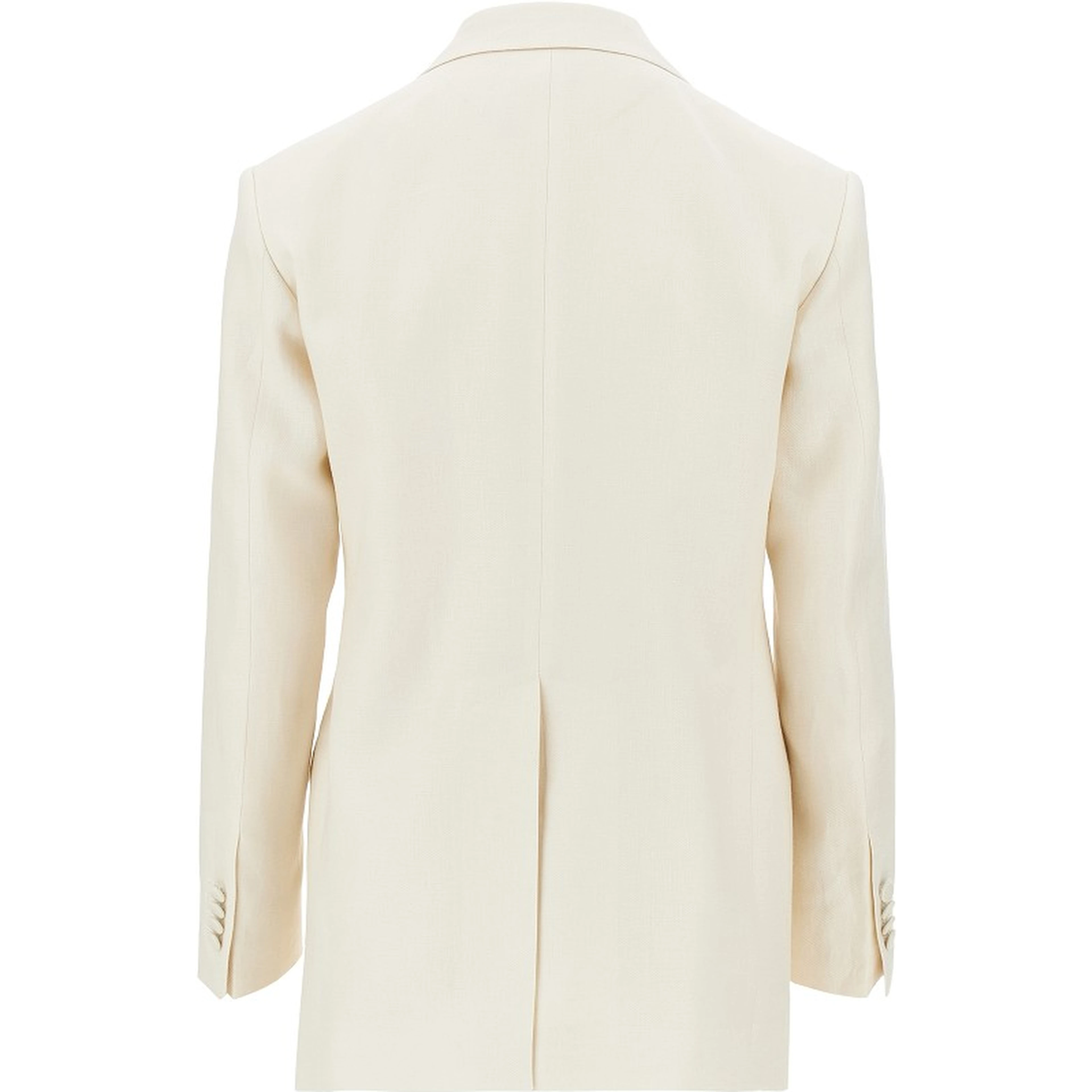 Double-breasted linen twill jacket