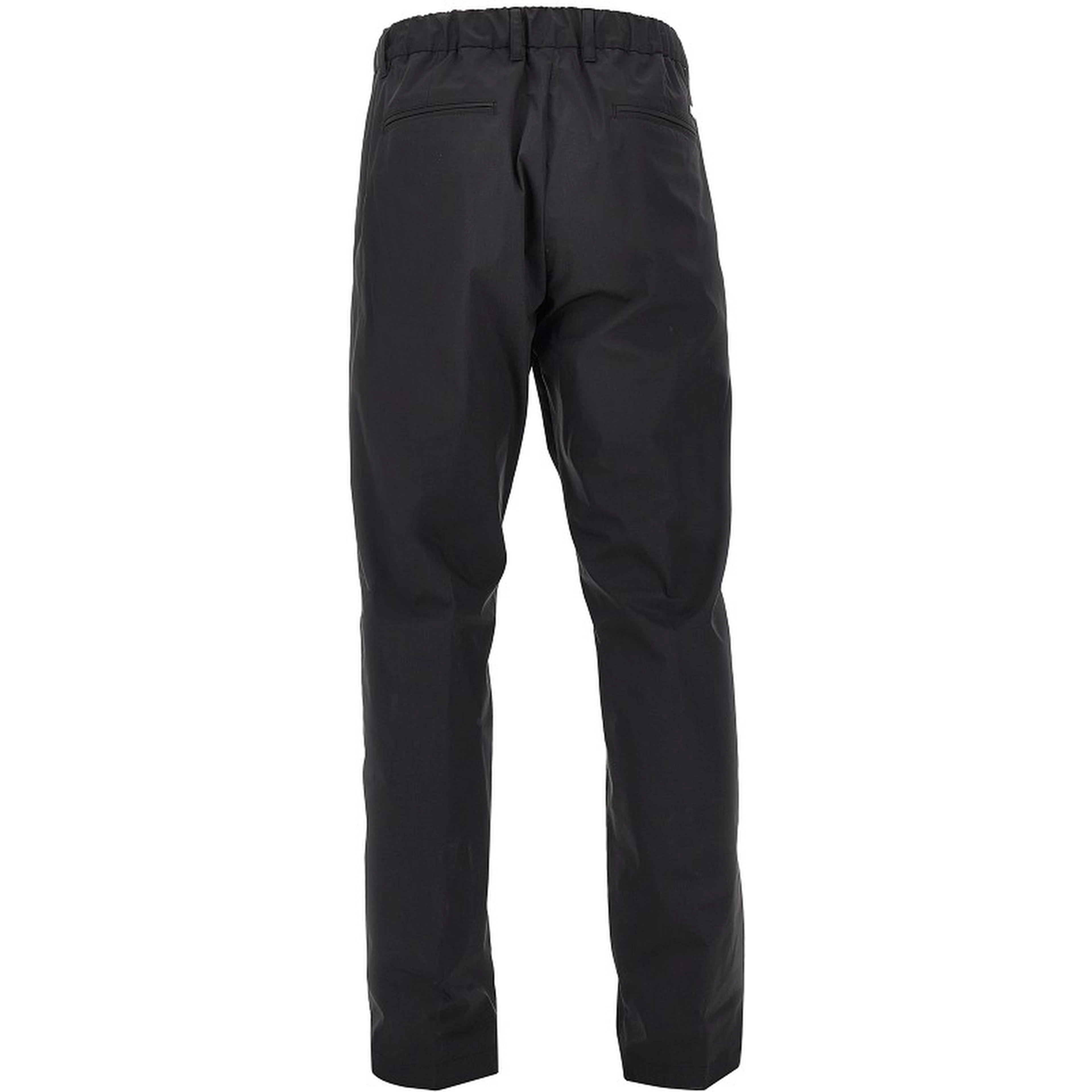 Technical poplin pants with drawstring