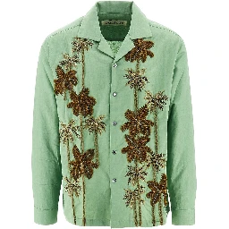 'Palm Tree' embroidered shirt