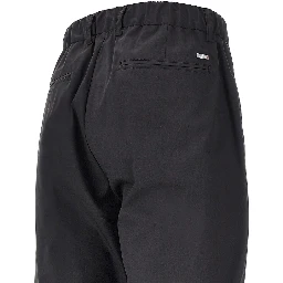 Technical poplin pants with drawstring