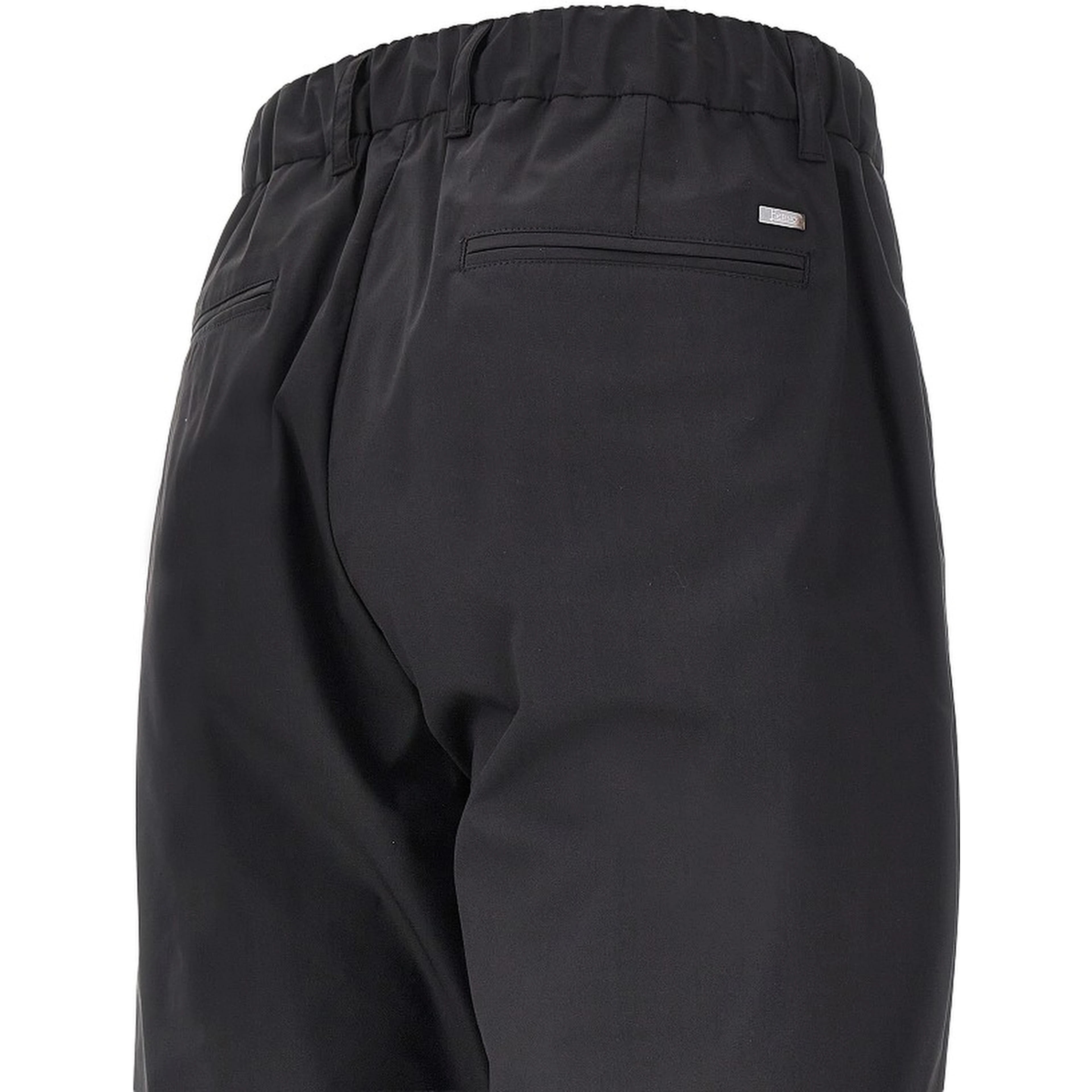 Technical poplin pants with drawstring