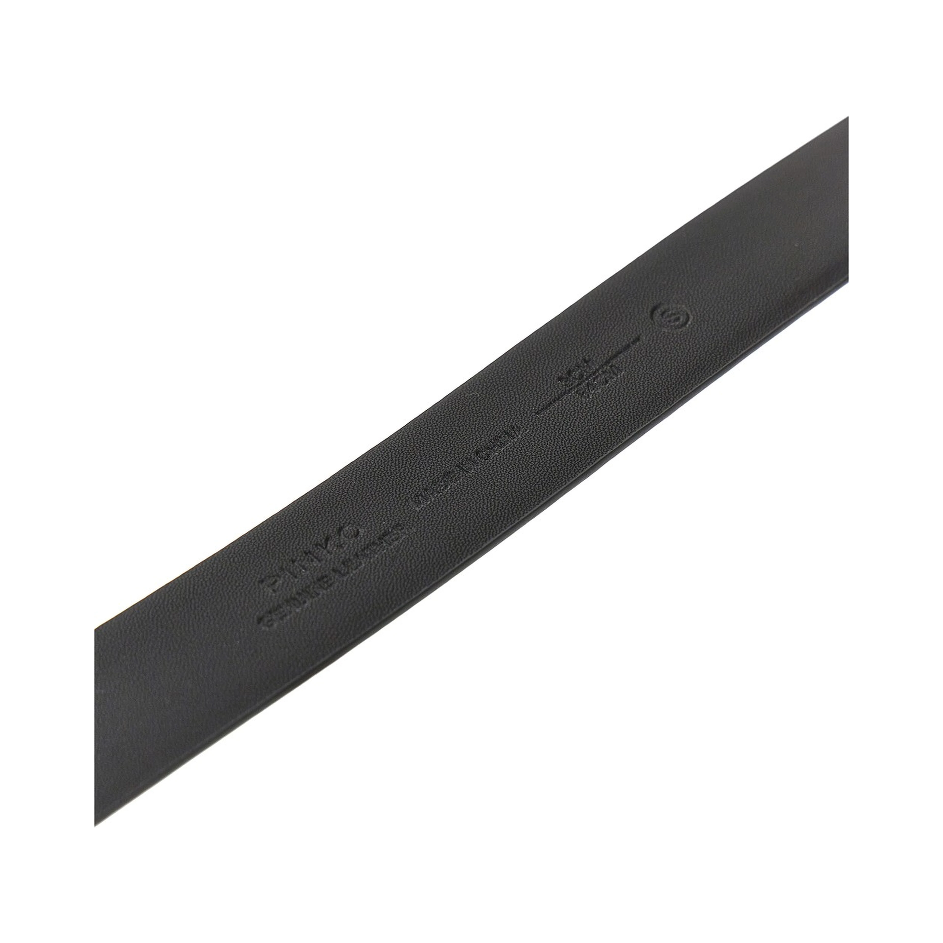 Hammered buckle leather belt