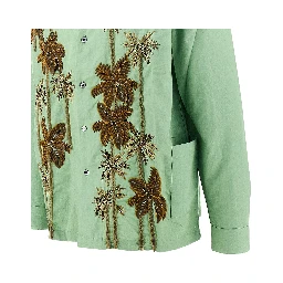 'Palm Tree' embroidered shirt