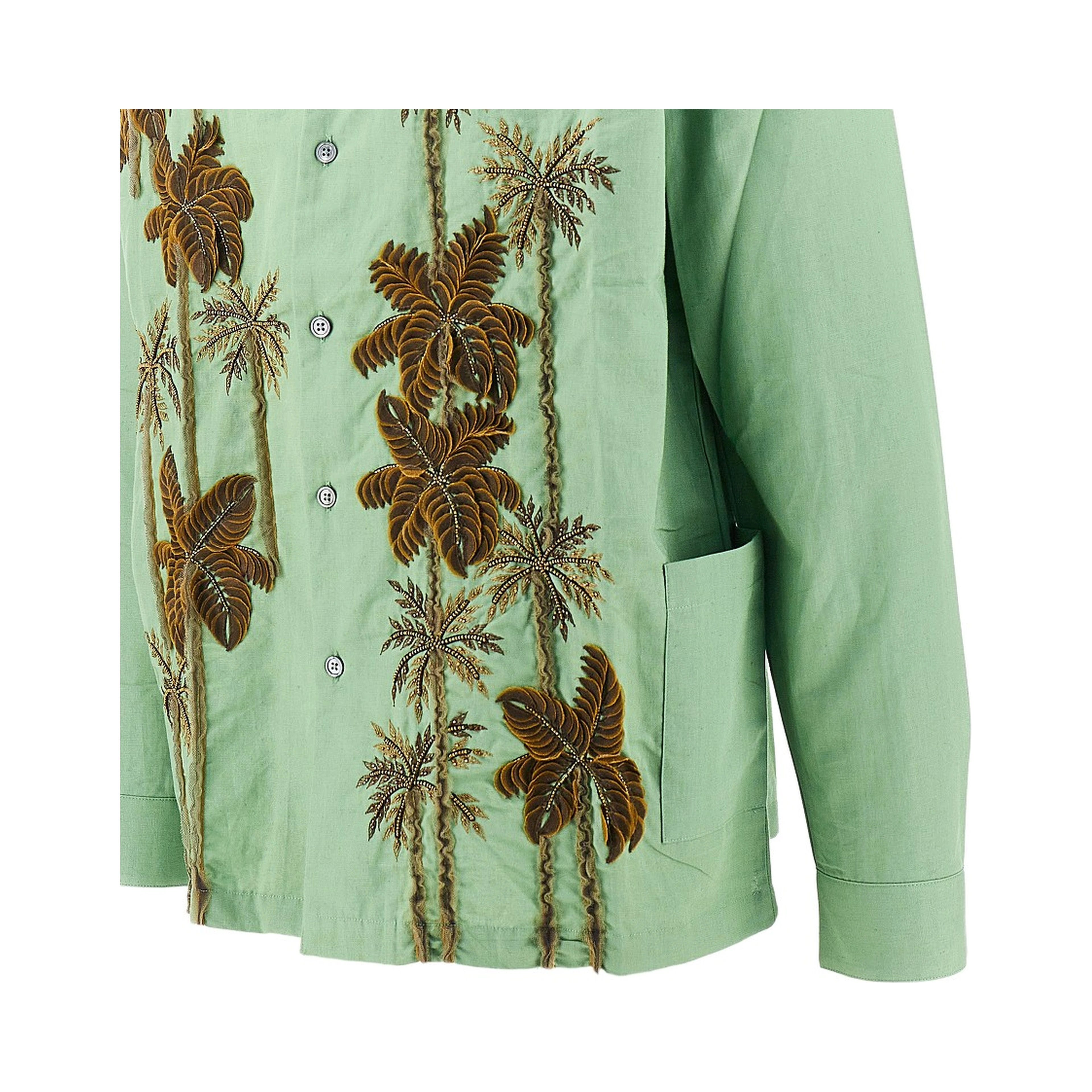 'Palm Tree' embroidered shirt