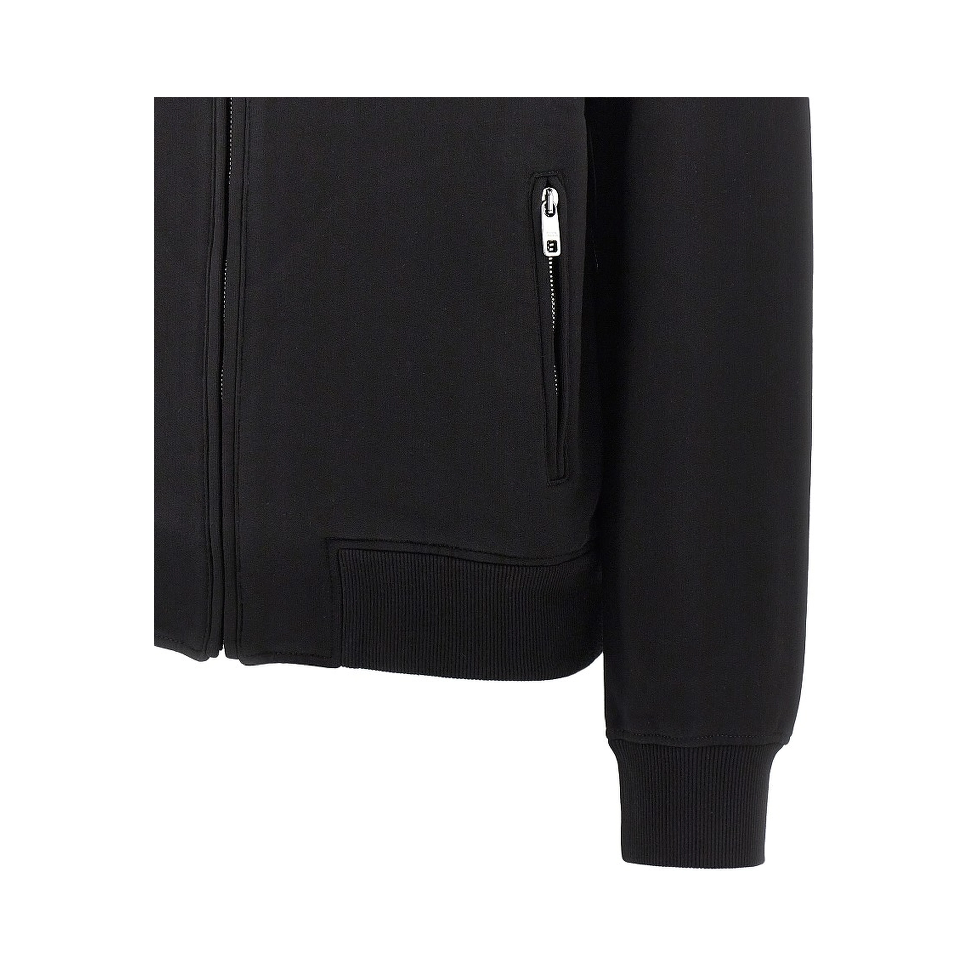 Full-zip hoodie with logo plate