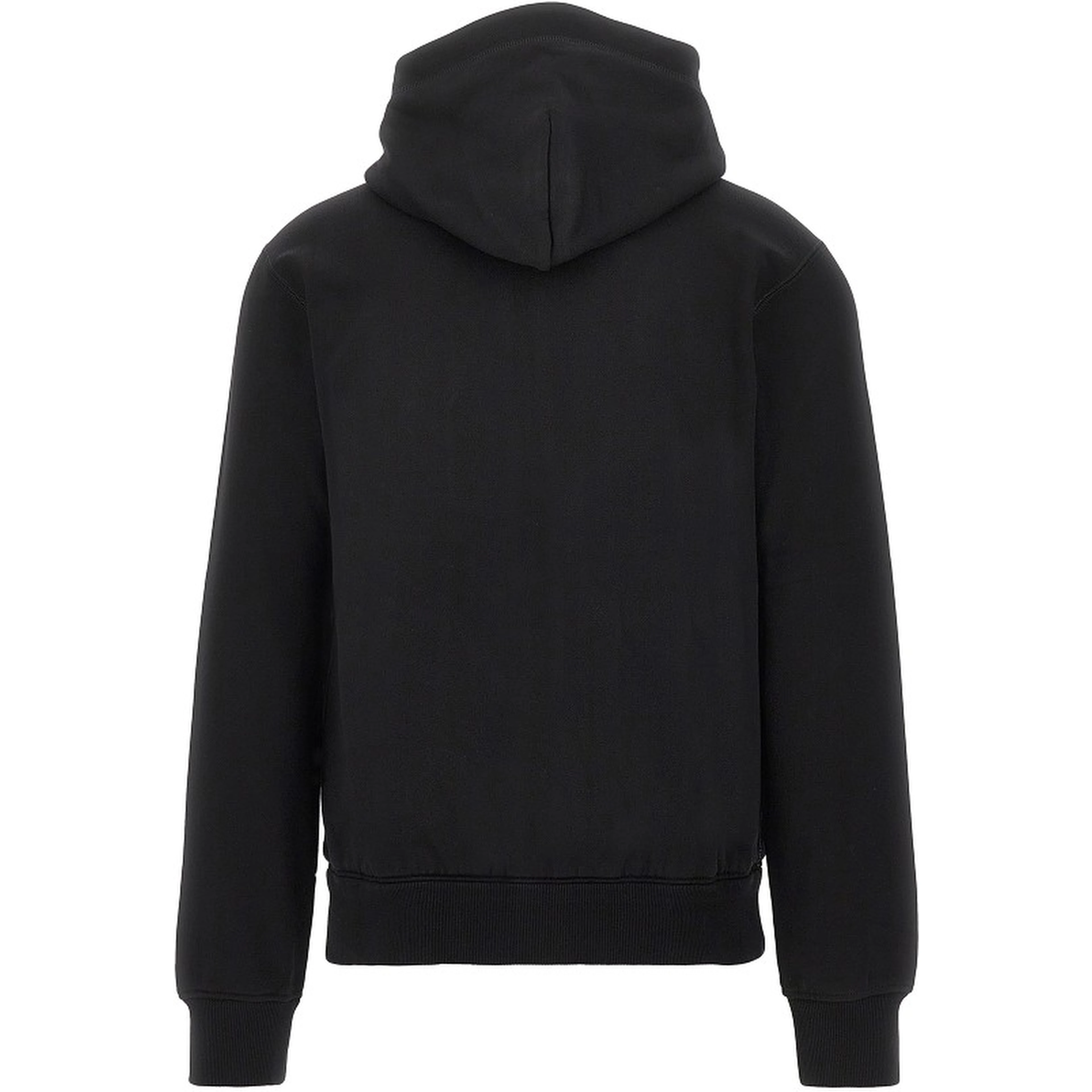 Full-zip hoodie with logo plate