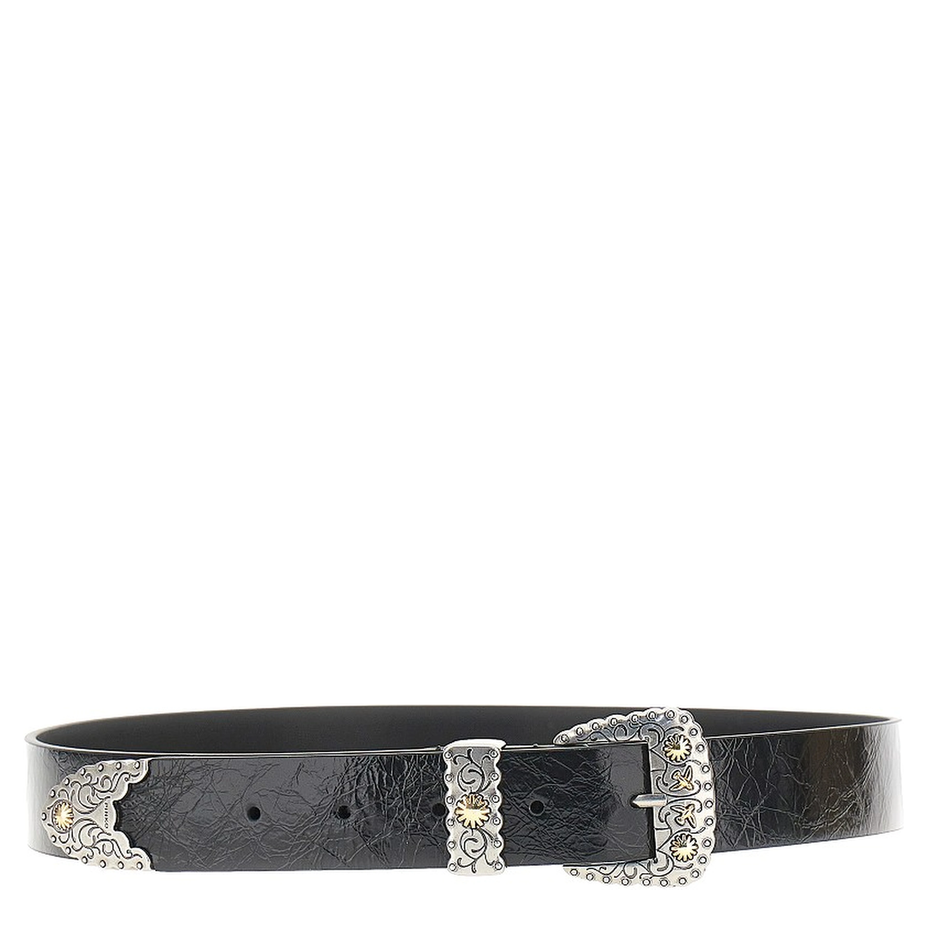 Patent-leather belt