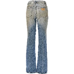 Used-effect straight leg jeans
