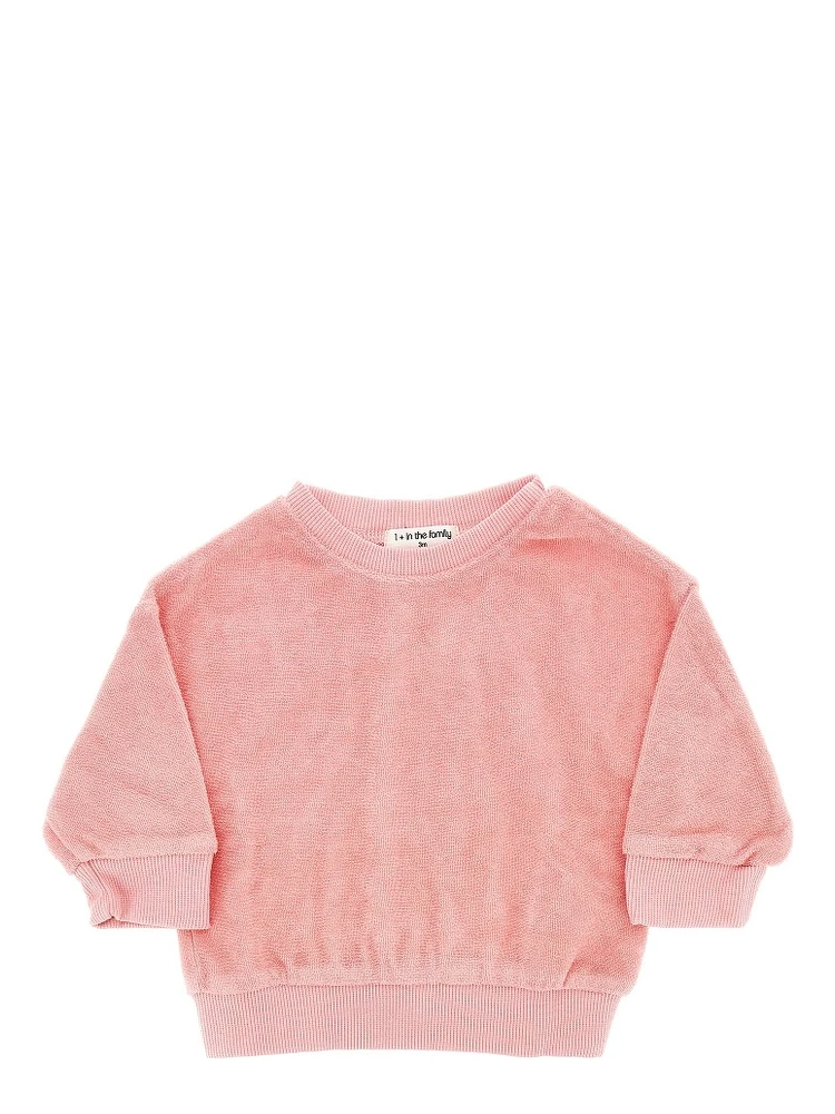 Cotton-blend towel fabric sweatshirt