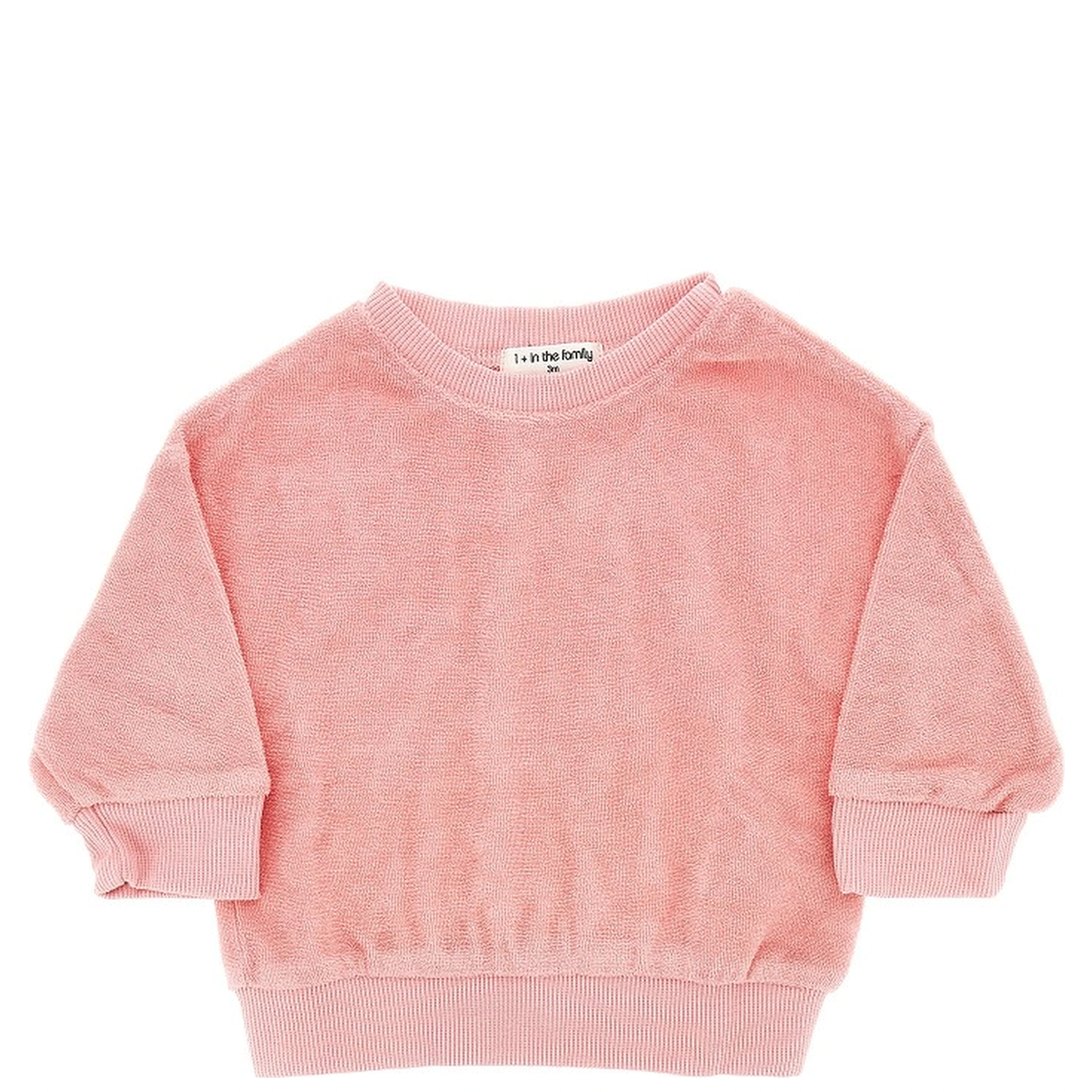Cotton-blend towel fabric sweatshirt