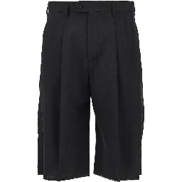 Tailored shorts with satin ribbon