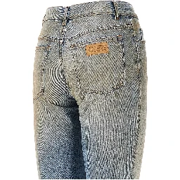 Used-effect straight leg jeans
