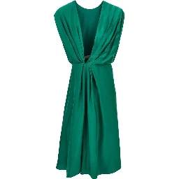 Diamond motif silk-blend midi dress