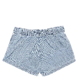 Striped denim shorts