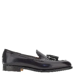 Leather loafers with tassels