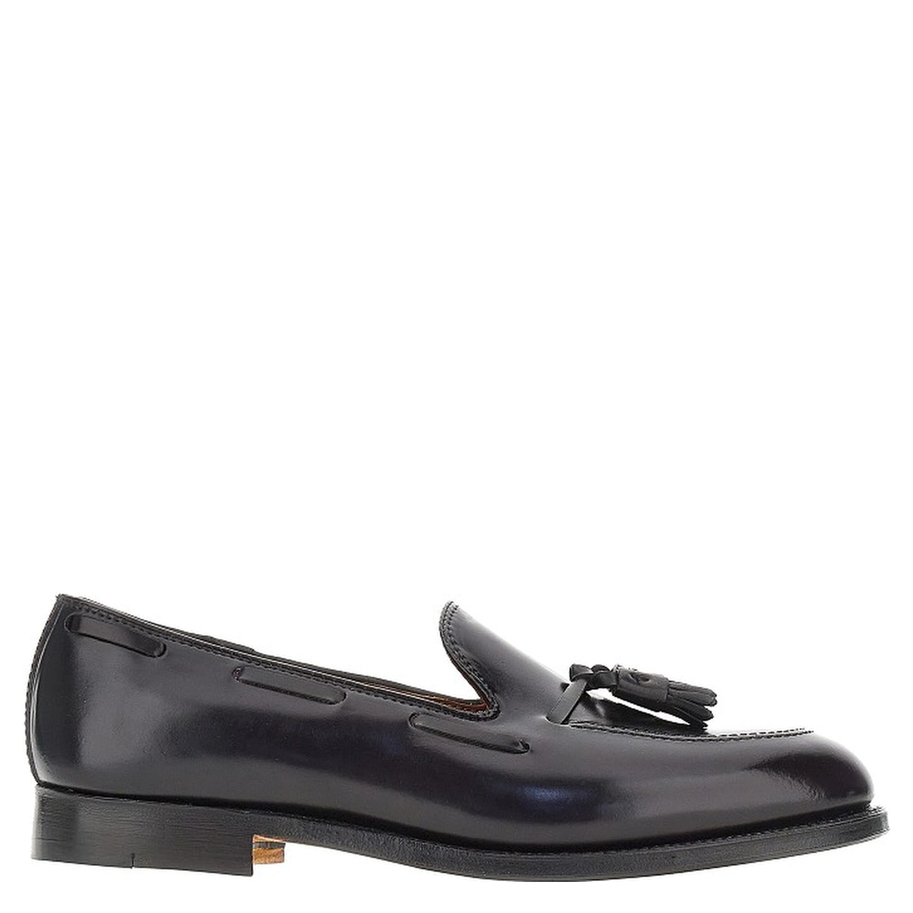 Leather loafers with tassels